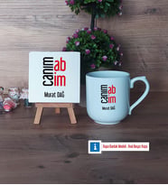 Abiye Hediye Dekoratif Taş, Kupa Bardak Kırmızı Hediye (Model 4)