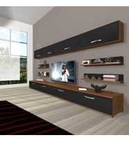 Decoraktiv Eko 360Y Slm Tv Ünitesi Tv Sehpası (Siyah - Ceviz)