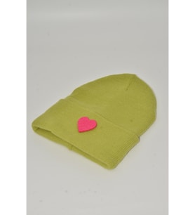 Moxxo Sevgililer Günü Özel Koleksiyonu Pembe Kalp Figürlü Gri Renk Unisex Erkek/Kadın Bere (Fıstık Yeşili)
