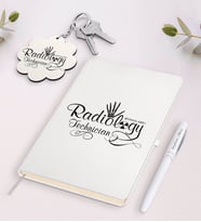 BK Gift Kişiye Özel Radyoloji Teknisyeni Siyah Defter Kalem Ve Anahtarlık Hediye Seti-1 (Model 2)