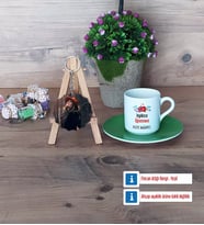 İngilizce Öğretmeni Türk Kahvesi Fincanı Ahşap Altlıklı ve Fotoğraflı Ahşap Anahtarlık Hediye Öğretmenler Günü Hediyesi (Model 9)