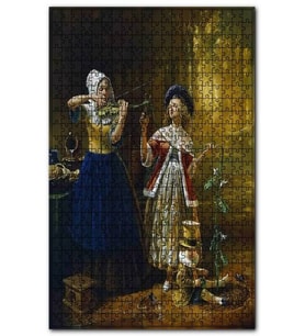 Cakapuzzle Keman Ağacı Kadın Çocukları Sürrealist Tablo Puzzle Yapboz MDF(Ahşap) (1000 Parça)