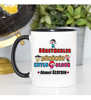 Öğretmenler Günü Hediyesi Kupa Bardak (Siyah)