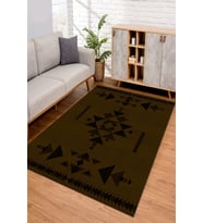 Dijital Kaymaz Taban Yıkanabilir Renkli Salon Halısı Mutfak Halısı Yolluk ND-SD-1058 (Kahverengi)