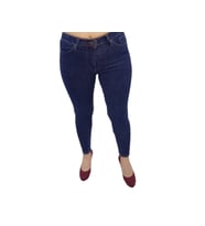 DAR PAÇA LİKRALI YÜKSEK BEL KOT PANTOLON (Lacivert)
