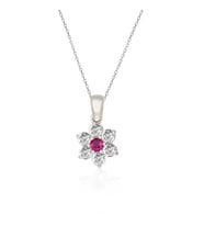 925 Ayar Gümüş Rodyumlu Cemre Kolye (Pembe)
