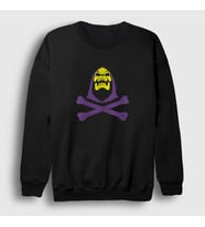 Presmono Unisex Beyaz Skeletor İskeletor He Man Sweatshirt 434051tt (Siyah)
