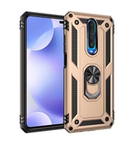 Xiaomi Poco X2 Kılıf Yüzüklü Zırh Tank Vega (Gold)