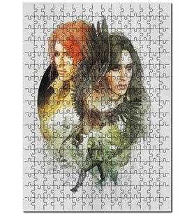 Cakapuzzle Witcher Anime Yennefer Ve Triss Görseli Puzzle Yapboz MDF (Ahşap) (500 Parça)