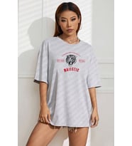 Unisex Majestic Baskılı T-shirt (Gri)