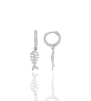 Söğütlü Silver Gümüş  balık kılçığı küpe (Gümüş)
