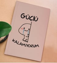 BK Gift Esprili Tasarım Serisi Sert Kapaklı Pudra Pembesi Defter, Arkadaşa Hediye, Yeni İş Hediyesi, Doğum Günü Hediyesi, Anı Defteri (Model 2)