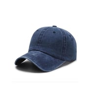 Unisex Yıkamalı Eskitme Kep Şapka (Lacivert)
