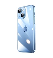 Uyumlu Model Apple iPhone 13 Kılıf Kamera Koruma Hoparlör Filitreli Rixos Kapak (Mavi)