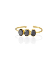 Kadir Jewellery 22 Ayar Altın Kaplama Zirkon Taşlı Ayarlanabilir Trend Bilezik (Mor)