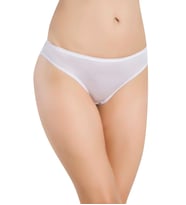 Papatya 3'lü Paket Bambu Kadın Bikini Külot 2521 (Beyaz)