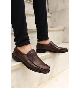 FAST STEP Hakiki Deri Erkek Klasik Ayakkabı 932MA725EVA (KAHVE)