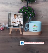 Ziraat Mühendisi Fotoğraflı Dekoratif Taş, Kupa Bardak Beyaz Hediye (Model 8)