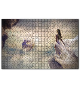 Cakapuzzle Bulutlar Üzerindeki Ülke ve Fantastik Kadın  Puzzle Yapboz MDF (Ahşap) (1000 Parça)