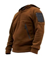 Genıus Store Erkek Polar Outdoor Kapüşonlu Kombat Tactical Cepli Polar (Kahverengi)