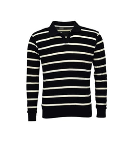 Erkek Spor Çizgili Mevsimlik Triko Polo Yaka Kazak BGL-ST03931