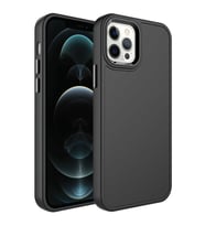 Uyumlu Model Apple iPhone 13 Pro Kılıf Kamera Çerçeveli Arka Kısmı Temizlenebilir Kapak (Siyah)