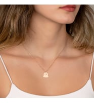 Kişiye Özel 925 Ayar Gümüş Hayalet Kolye (Rose)