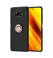 Xiaomi Poco X3 Kılıf Stantlı Yüzüklü Halkalı Manyetik Kılıf (Rose)