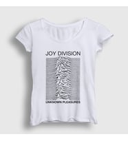 Presmono Kadın Sarı Unknown Pleasures Joy Division T-Shirt 87741tt (Beyaz)