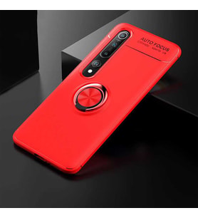 Xiaomi Mi 10 Kılıf Yüzüklü Magnetli Ravel Case (Kırmızı)