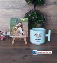 Emlakçı Fotoğraflı Dekoratif Taş, Kupa Bardak Beyaz Hediye (Model 12)