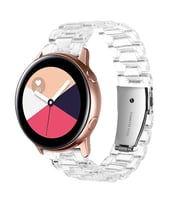 Samsung Galaxy Watch 3 45mm / 46mm Kordon 22mm Şeffaf Baklalı Kordon (Renksiz)