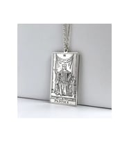 925 Ayar Gümüş Tarot The Justice Adalet Kolye (Gümüş)