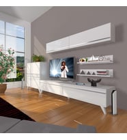 Decoraktiv Eko 6y Mdf Std Retro Tv Ünitesi Tv Sehpası (Beyaz)