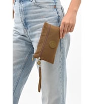 Klinkır El Çantası Cüzdan Kalemlik Fonksiyonel Kullanım Kalem Kutusu 20*12 Cm Makyaj Çantası (Taba)