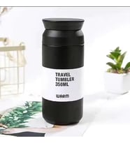 500ml Taşınabilir Paslanmaz Çelik Termal Tumbler Termos (Siyah)