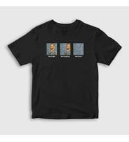 Presmono Unisex Çocuk Beyaz Van Gone Art Painter Vincent Van Gogh T-Shirt 303447tt (Siyah)