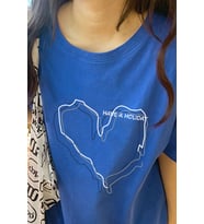 Unisex Holiday Tasarım Tshirt (Mavi)