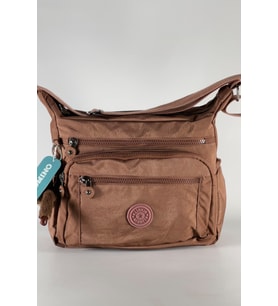 Nemo Bags Kadın Askılı Çapraz Postacı Çanta Çok Gözlü Omuz Çantası Orta Boy Su Geçirmez 28x21x12cm (Karamel)