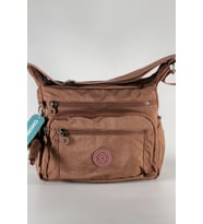 Nemo Bags Kadın Askılı Çapraz Postacı Çanta Çok Gözlü Omuz Çantası Orta Boy Su Geçirmez 28x21x12cm (Karamel)