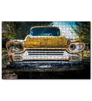 Cakapuzzle Sarı Eski Chevrolet Kamyonet  Puzzle Yapboz MDF (Ahşap) (1000 Parça)