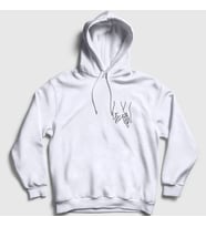 Presmono Unisex Beyaz Hands Valentine's Day Sevgililer Günü Kapüşonlu Sweatshirt 285050tt (Beyaz)