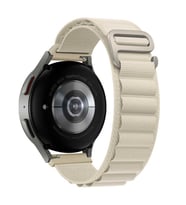 Samsung Galaxy Watch Gear S2 3 41 42 Active 2 40 44 mm Kordon Naylon Mountain Ba (Beyaz)
