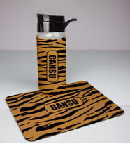 Kişiye Özel Kamuflaj Tasarım Cam Matara Ve Mousepad Ofis Seti 94377 (Kahverengi)