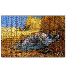 Cakapuzzle Çiftçi Karı Koca ve Saman Balyaları  Puzzle Yapboz MDF (Ahşap) (1000 Parça)