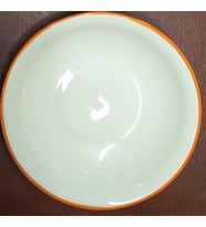 DEFNE KASE 11 cm ( 6 adet) (Beyaz-Turuncu)