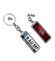 Kişiye Özel Fiat Vip Logo Tema Plaka Anahtarlık (Gümüş)
