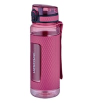 Uzspace FiftyFifty 1100ml -MEGA BÜYÜK BOY- Tritan Su Matarası Silikon Korumalı Kaydırmaz Gövde (Pembe)