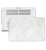 MacBook Air Kılıf HardCase A1369 A1466 2017 Öncesi Uyumlu Mermer Desenli Kılıf (Natural)