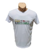 Slim Fitt Smile Erkek Tişört (Beyaz)